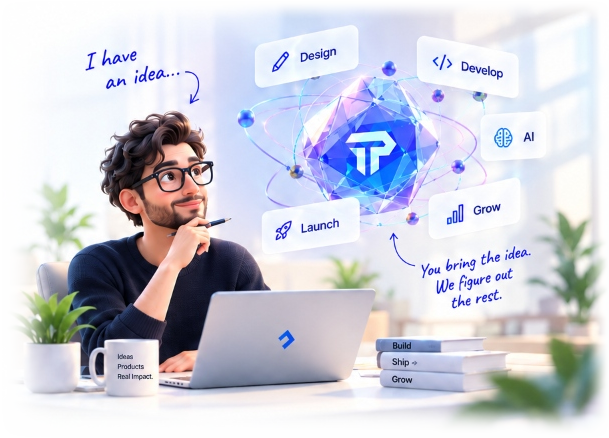 Founder thinking about turning an idea into a real digital product with Tool Paradox